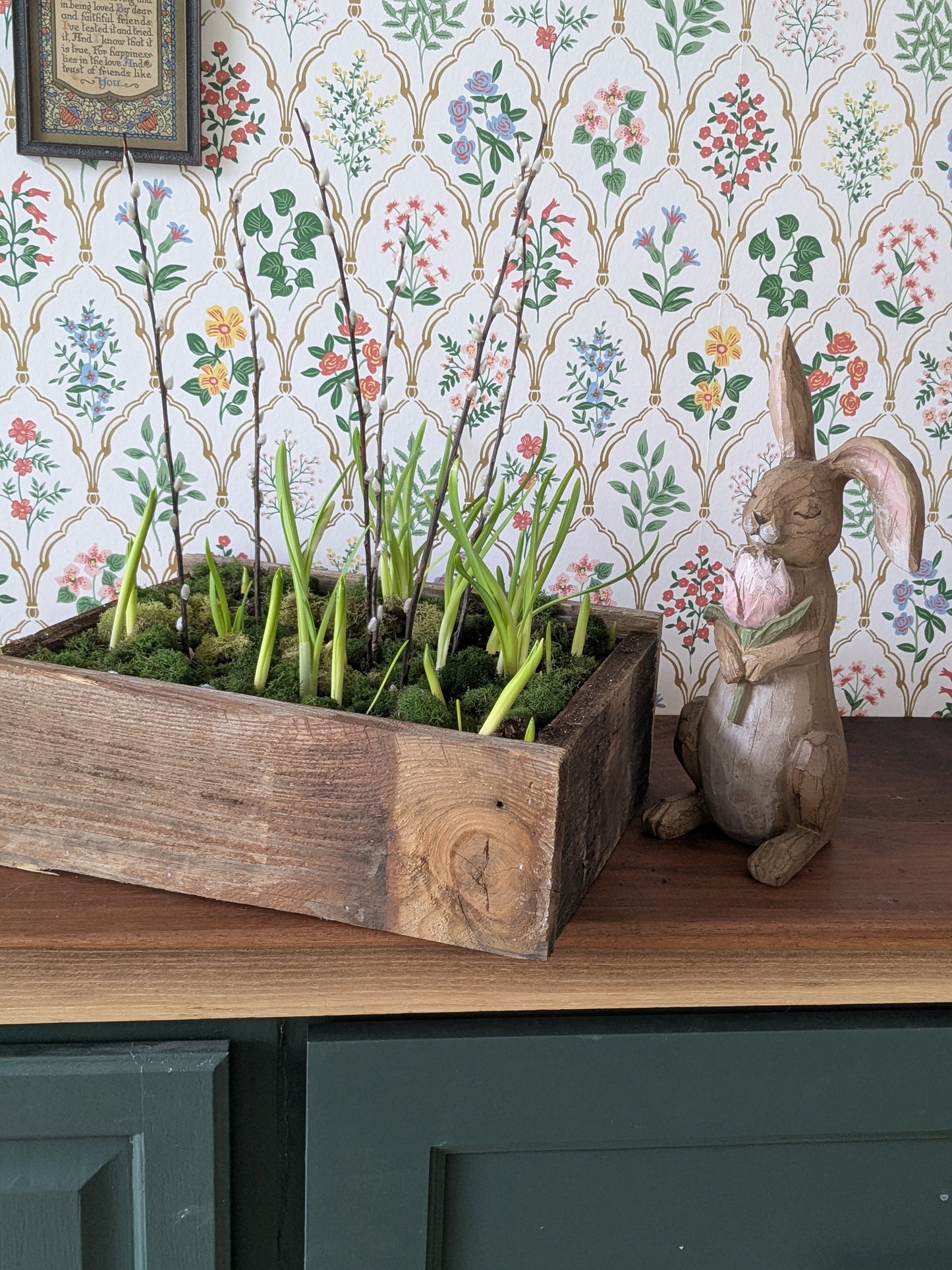 Large Wooden Box Centerpiece
